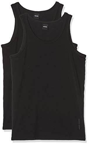 BOSS Tank Top 2P CO Deporte, Negro (Black), Large (Pack de 2) para Hombre