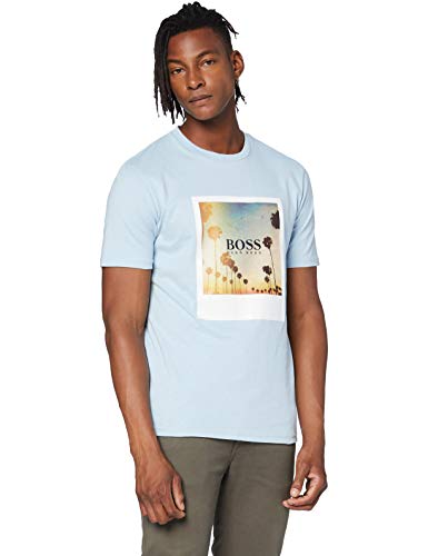 BOSS TSummer 4 Camiseta, Light/Pastel Blue (450), L para Hombre