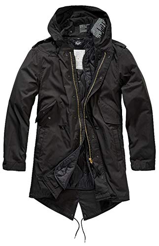 Brandit M51 Parka Hombre Parka Negro XXL, 73% algodón, 27% nilon,