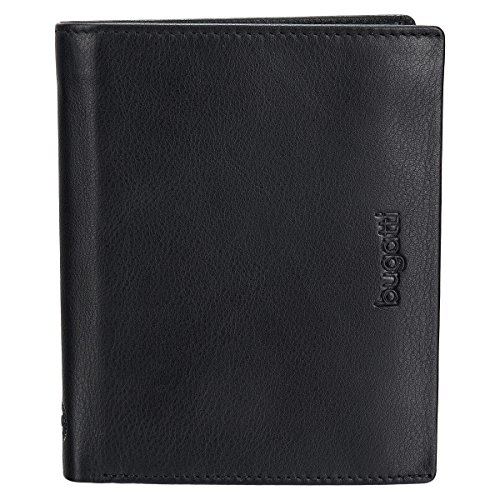 Bugatti Vertice Cartera Hombre Piel 12 Tarjetas, Vertical - Negro