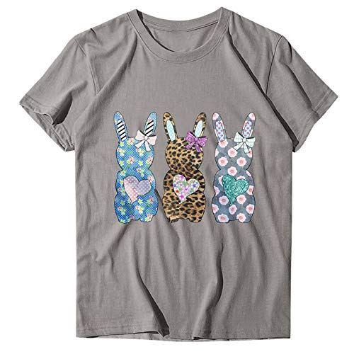 Camisas de Manga Corta de Pascua para Mujer, Camiseta del día de San Patricio para Mujer