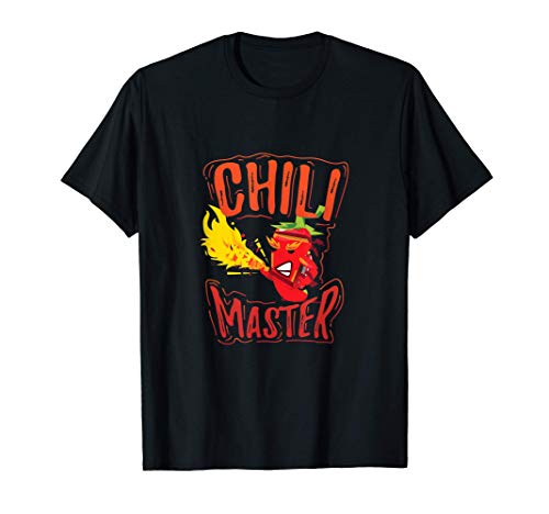 Chili Master Food Contest Cook Off Red Pepper Gift Camiseta