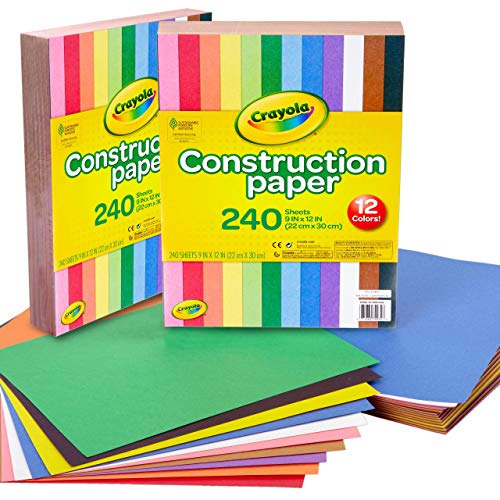 Crayola Papel de construccion, 240 Count- 2 paquetes, 12 colores