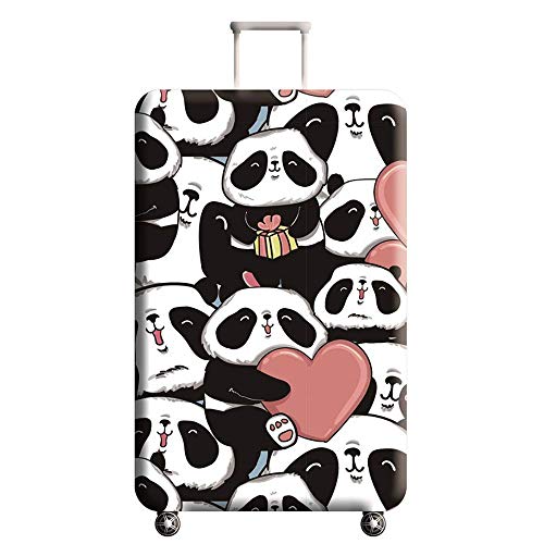 Cubierta de Equipaje Estampado Animal Conjunto de Maleta con Forma de Panda,Duradero Protector Lavable Plegable, el Tamaño del Protector de la Maleta se Ajusta 18-32 Pulgadas (Panda 1, M)