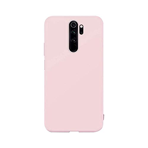 cuzz Funda para Xiaomi Redmi Note 8 Pro+{Protector de Pantalla de Vidrio Templado} Carcasa Silicona Suave Gel Rasguño y Resistente Teléfono Móvil Cover-Rosa Claro