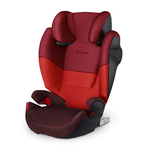 Cybex Silver Solution M-fix 519001113 Silla de Coche, Grupo 2/3, para Niños, para Coches con y sin Isofix, Colección Color 2021, Rojo (Rumba Red)