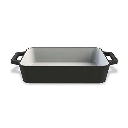 CYRIL LIGNAC 148-017 - Bandeja rectangular para horno (apta para todas las fuentes de calor e inducción, 32 x 21 cm), color negro mate