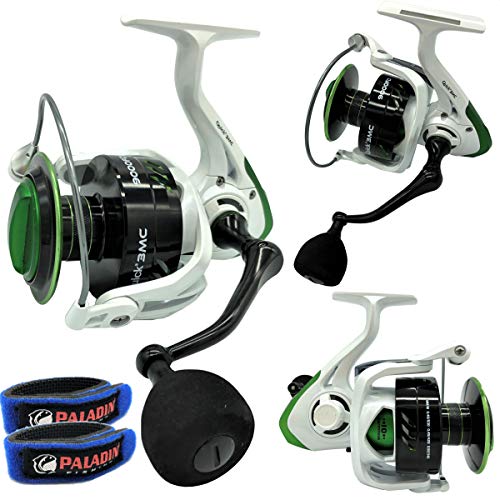 DAM Madcat Quick MC 9000 FD - Carrete de pesca (0,50 mm/340 m, incluye 2 bandas para cañas de pescado grande)