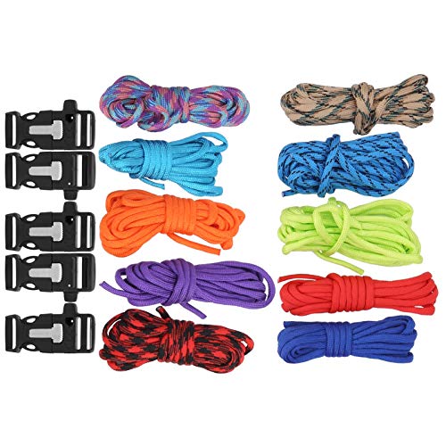 DAUERHAFT Cuerda de Alta Resistencia Práctico Paracord Paracord Que Salva Vidas, para Bricolaje Paracord Pulsera, Collar, Reloj, cinturón, Collar, etc.