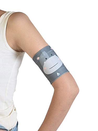 Dia-Band para niños - Brazalete protector para el sensor de glucosa Freestyle Libre, Medtronic, Dexcom o Omnipod - Banda para diabéticos reutilizable (J.L (20-23 cm))