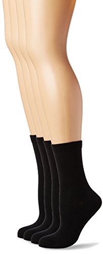 Dim Mi- chaussette Coton 3 Paires + 1 Gratuite Calcetines, Negro (Noir/Noir/Noir/Noir), 39/42 para Mujer