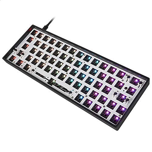 EPOMAKER GK64XS Bluetooth RGB Hotswap Kit personalizado para 60% teclado con módulo de barra espaciadora dividida, carcasa de placa de montaje PCB