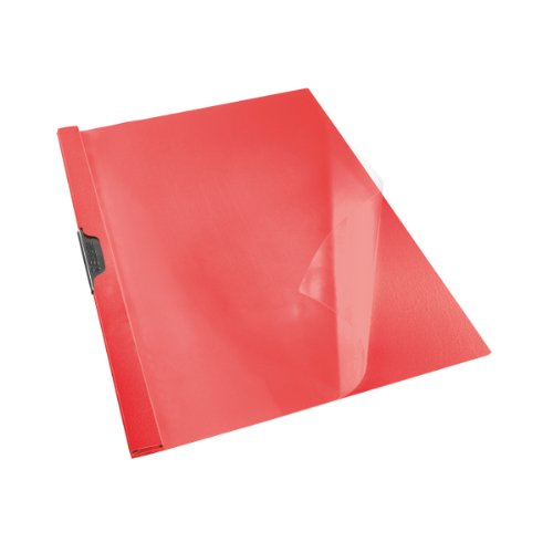 Esselte Dosier Clip File, Capacidad para 30 hojas A4, Plástico flexible, Rojo, VIVIDA, 563730