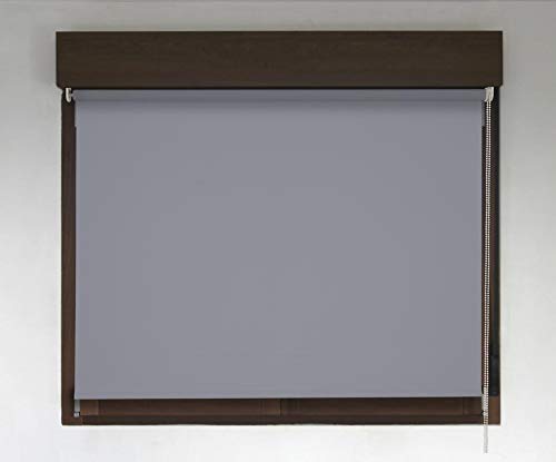 Estor TÉRMICO Opaco Premium (Desde 40 hasta 300cm de Ancho, no Permite Paso de la luz y sin Visibilidad Exterior). Color Gris Oscuro. Medida 74cm x 200cm para Ventanas y Puertas