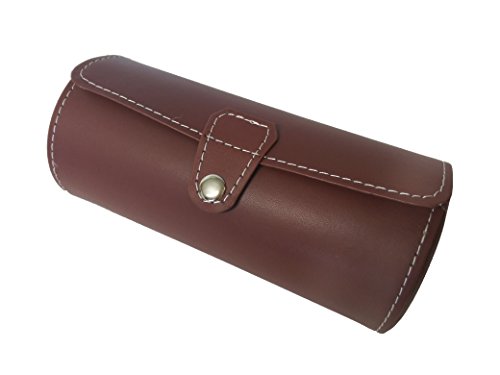 Estuche Redondo 3 Relojes Marron