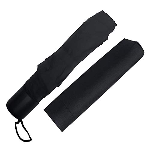 EUROXANTY Paraguas portátil | Paraguas de Bolso | Paraguas Compacto | Diseño Elegante | 100% Impermeable | Resistente al Viento | 210 gr | 23 cm | Negro