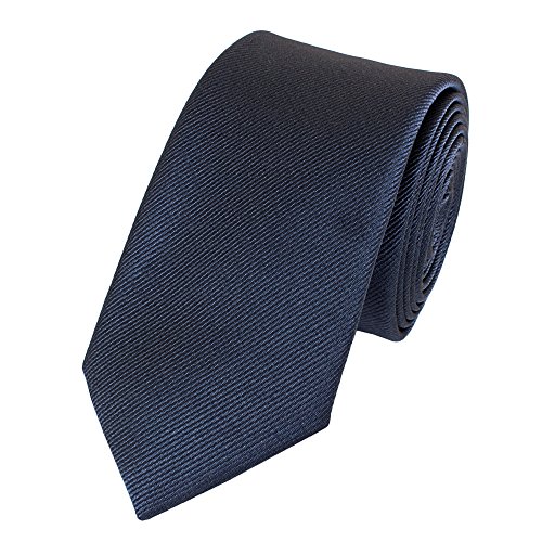 Fabio Farini - elegante corbata estampada en 6 cm de ancho Estructura de rayas azul oscuro