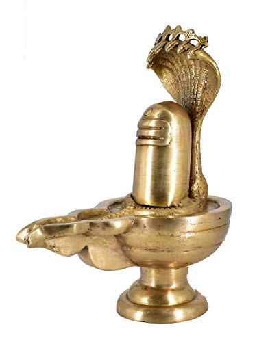Figura decorativa hecha a mano con diseño de ballena blanca de latón envejecido Lord Shiva Lingam