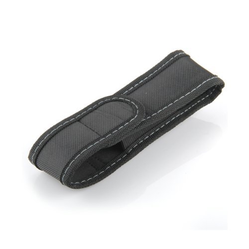 Funda de Linterna con Tapa y Clip para Cintura Cinturón de Nylon Negro