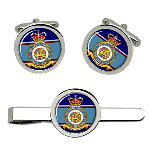 Giftshop UK Aire Soporte Comando, RAF Gemelos y Corbata Clip Set