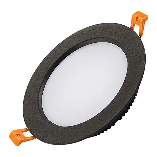 GLBS 5W/7W/12W/18W/24W Negro Mate Redondo Simple Empotrable Led Downlight Destacado Astigmatismo Alta Transmisión De Luz Hogar Panel De Techo Luz Integración De Aluminio Empotrado Foco COB