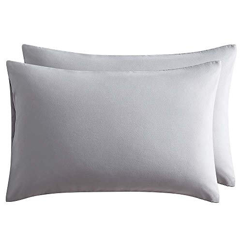 Hansleep Funda Almohada 70x40 cm Gris, 2 Fundas Almohadas 40x70 cm de Microfibra Suave sin Cremallera, Funda de Almohada 70x40 cm con Cierre de sobre Transpirable