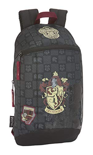 Harry Potter Gryffindor Mochila Tipo Casual, Senderismo, Negro