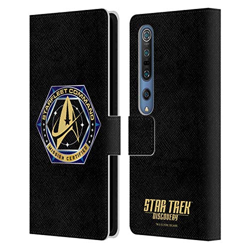 Head Case Designs Oficial Star Trek Discovery Certificado por misión Insignias Carcasa de Cuero Tipo Libro Compatible con Xiaomi Mi 10 5G