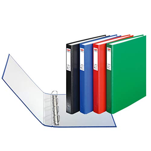 Herlitz Protect - Lote de archivadores con 4 anillas (3 unidades, A4), varios colores