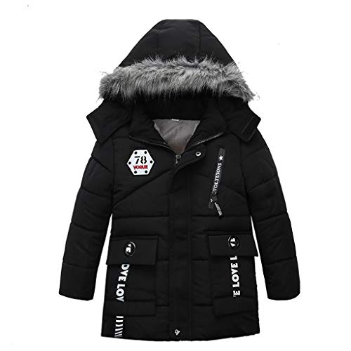 H.eternal(TM) - Abrigo de Invierno para niños Negro Negro (M