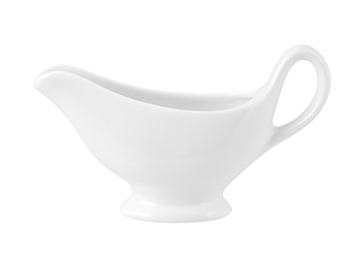 H&H Salsera, 180 ml, Porcelana, Blanco, 18 x 6 x 10 cm