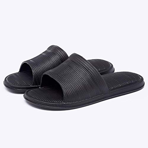 HUSHUI Antideslizantes Chanclas y Sandalias,Zapatillas de baño para el hogar, Sandalias Resistentes al Desgaste Diario-Negro 2_41,Bañarse Chanclas de Casa Suave Zapatos