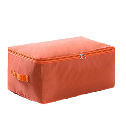 iTemer Funda de Edredón de Tamaño Mediano con Cremalleras y Asas, para Ropa de Cama, Edredón, Mantas, Embrague, mudanza, Bolsa organizadora para Artículos de Temporada, Color Naranja