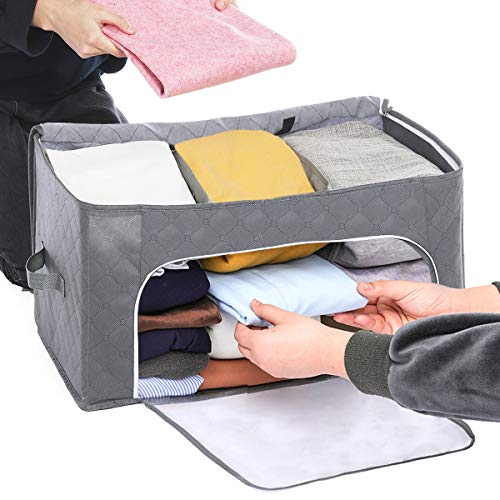 Janolia Bolsa de Almacenamiento, Bolsa de Almacenamiento de Ropa, Caja de almacenaje, Alta Capacidad，Tela no Tejida，Almacenar edredones, Ropa, artículos