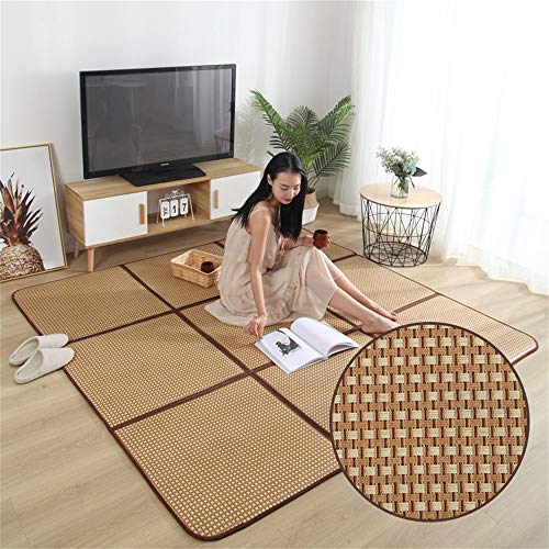 Japonés Rota Estera Alfombra,Verano Moqueta,Alfombrilla De Tatami Bebé Almohadillas De Rastreo Para Niños,Se Puede Utilizar Para Dormitorio Habitación Para Niños Sala De Juegos Bal-Estilo 2 两格(60x120c