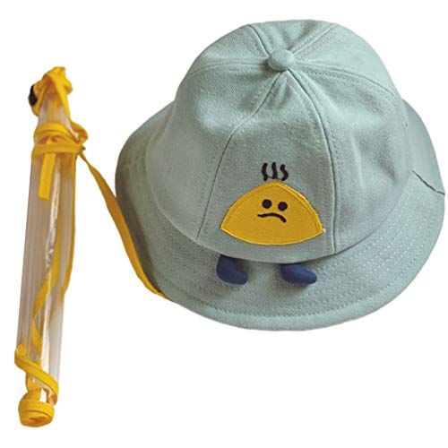 KESYOO Protector Facial para Niños Sombrero de Sol de Algodón Gorra Protectora para Niños Protector Facial Desmontable para Niños Azul Bebé 52-54Cm