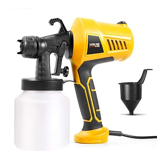 KKmoon 500W pulverizador de pintura,pistola pulverizadora eléctrica portátil,herramienta de pulverización de pintura con aerógrafo desmontable,800 ml de capacidad