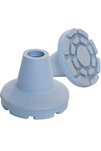 KMINA - Tacos muletas 19 mm, 18 mm y 17 mm (Pack x2 uds), Conteras muletas, Virolas de goma para muletas, Conteras muletas antideslizantes, Tacos muletas redondos, Tacos para muletas antideslizantes