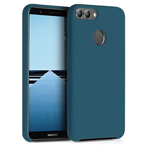 kwmobile Funda Compatible con Huawei Enjoy 7S / P Smart (2017) - Carcasa de TPU para móvil - Cover Trasero en petróleo Mate