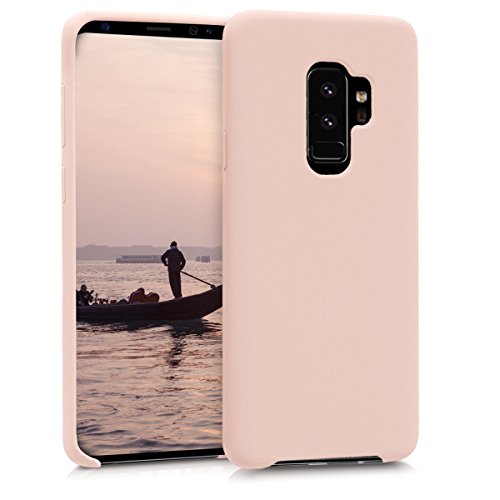 kwmobile Funda Compatible con Samsung Galaxy S9 Plus - Carcasa de TPU para móvil - Cover Trasero en Rosa Claro Mate