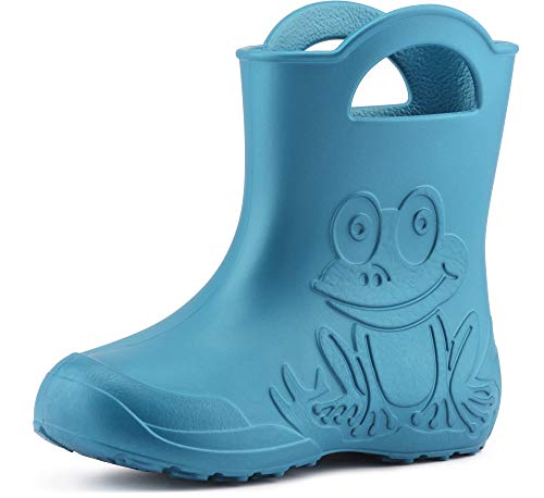 Ladeheid Botas de Agua en EVA Unisexo Niños Niñas LA-CA-01 (Azul Metálico, 26/27 EU)