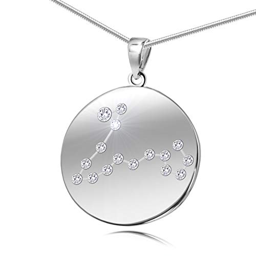 LillyMarie Damas Colgante Original con Signo Zodiacal Swarovski Elements Piscis Longitud-ajustable Papel de Regalo Regalos Cumpleaños Para Mujeres