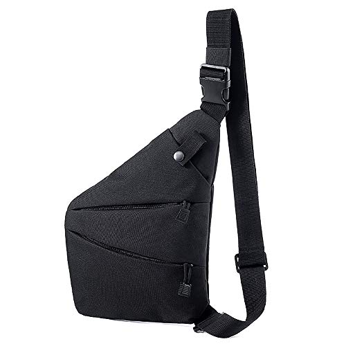 Lixada Bandolera Hombres Ligero Casual Bolso de Pecho Prevención de Robos Mochila Sling Bandoleras Cruzada Crossbody para Deporte Viajes