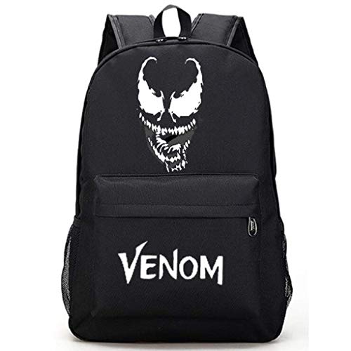 LLYDIANMochila Junior para Niños 3D Marvel Venom Venom Tom Hardy película Conjunto Nombre Mochila Mochila (Color : C)