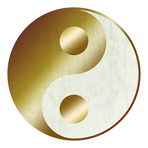 Logbuch-Verlag Mural decorativo para pared (31 cm, aluminio), diseño de Yin y Yang