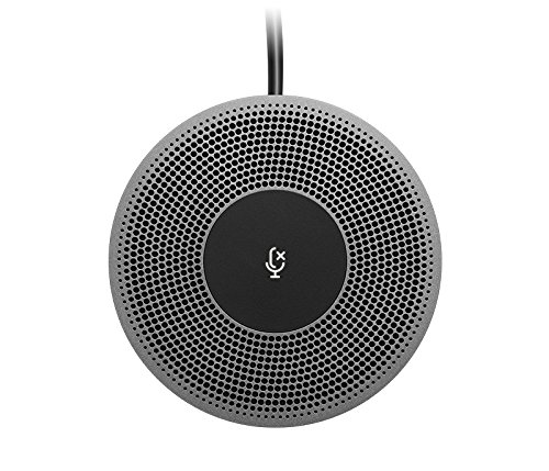 Logitech Microfóno de Expansión para Sistema de Cámara para Conferencias MeetUp, Cable 6m, Indicadores Luminosos LED, Microfóno Mono, Banda Ancha, Supresión de Ruido, PC/Mac/Portátil/Macbook/Tablet