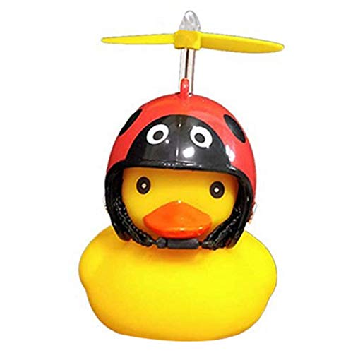 Longgaohui Duck Kids Bike Bell, Duck Bicycle Lights Bell Squeeze Horn Timbre de Bicicleta con luz LED, Patito de Goma Accesorios de Bicicleta para niños pequeños Niños Adultos Deporte al Aire Libre