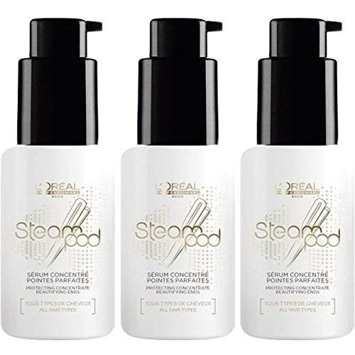 L'oréal - Lote de 3 Botellas de suero L'oreal Steampod Vapoactive Smooth Protector 50 ml