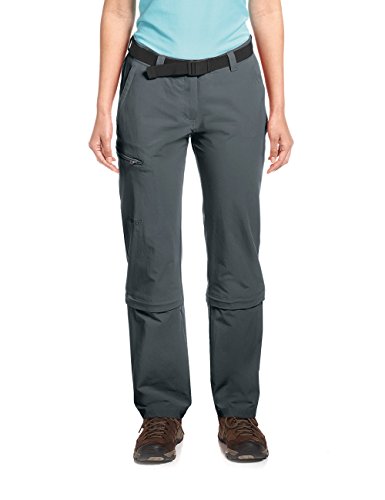 maier sports Pantalones de Mujer Arolla con Cremallera, Mujer, Color Gris (Graphite), tamaño 84