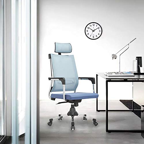 Malla Silla de Oficina Ergonómico Silla de Computadora con Reposacabezas,Respaldo Alto Silla Ejecutiva,Moderno Silla de Escritorio Ajustable Silla Giratoria Silla Gaming-Azul 55x119cm(22x47inch)